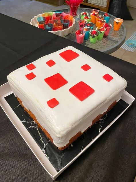 Diy Minecraft Cake, Pastel Minecraft, Minecraft Cakes, Boyfriend's Birthday, One Tier Cake, Minecraft Food, Minecraft Birthday Cake, Make A Cake, Fun Cakes