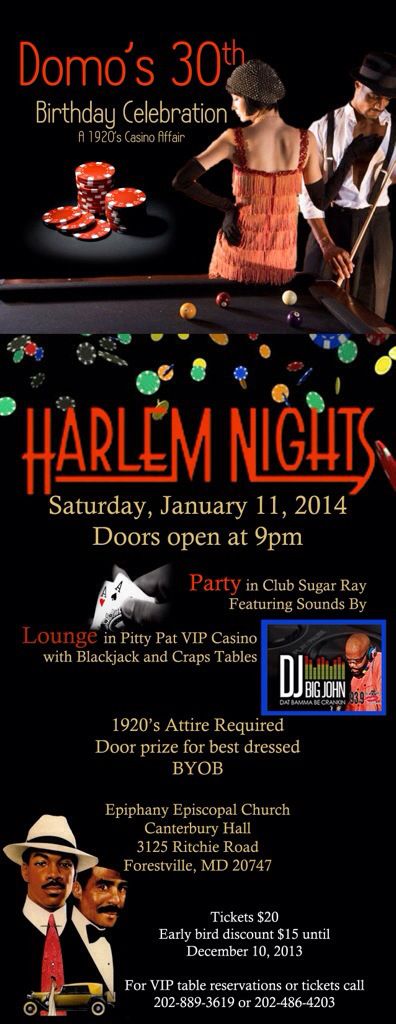 Harlem Nights Invitation 1920s