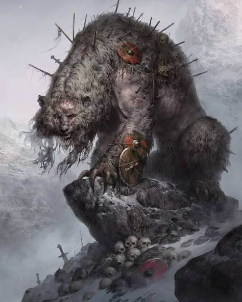 Dnd Lycanthrope, Scary Monster Art, Dire Bear, Fantasy Inspo, Great Cat, Monster Concept Art, Fantasy Monster, Trippy Art, High Fantasy