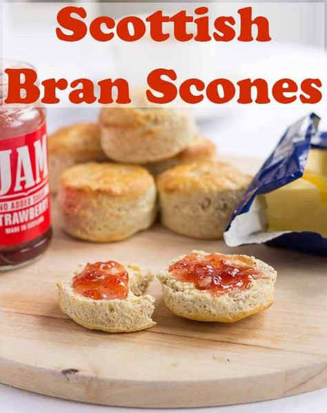 Scottish bran scones recipe shows you how to make easy, delicious and healthy scones. It's a traditional recipe and uses minimal ingredients. Amazing served with a little butter and jam! #neilshealthymeals #recipe #scottish #bran #scones Bran Scones Recipe, Tea Buns, Low Fat Cake, Healthy Scones, Scottish Food, Easy Cakes, Gluten Free Scones, Low Fat Snacks, Food Bars