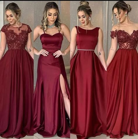 Glam Bridesmaid Dresses, Glam Bridesmaid, Christian Wedding Gowns, Red Wedding Gowns, Vibrant Outfits, Maid Of Honour Dresses, Elegant Dresses Classy, Glamour Dress, Bridesmaid Dress Colors