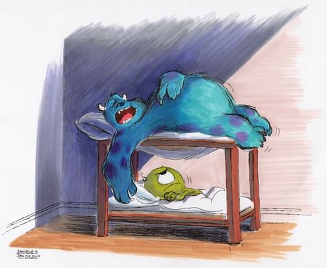 MONSTERS UNIVERSITY ~ Going to see it today w/ my bestest bud!!!  <3 Pixar Concept Art, Animation Disney, Disney Monsters, Monsters University, Doodle Inspiration, Disney Concept Art, Disney Sketches, Monster University, Art Disney