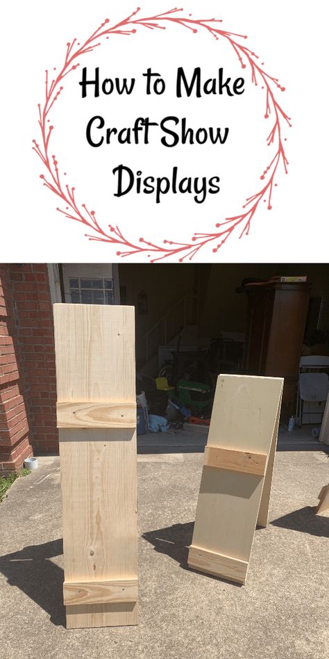 How to make craft show displays for craft shows! These displays are foldable and can be easily loaded into your car by one person! Displays For Craft Shows, Craft Booth Design, Art Fair Display, Art Fair Booth, Craft Fair Booth Display, Craft Show Booths, Stall Display, Craft Show Booth, Make Craft