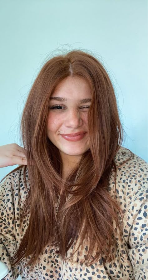 Ginger 90s Hair, Auburn Hair Color Straight, Cowboy Cooper On Brown Hair, Natural Copper Highlights, Auburn Hair Pale Skin Blue Eyes, Copper Bronze Hair, Brynn Whitfield Hair, Darker Ginger Hair, Red Brown Hair With Money Piece