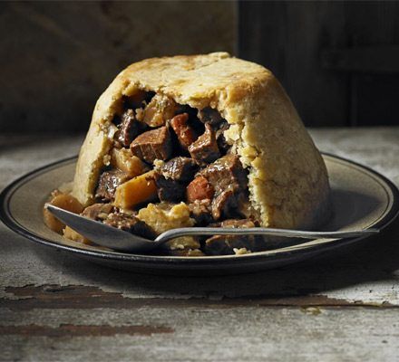 Suet Pastry, Steak And Ale Pie, Steamed Puddings, Suet Pudding, Ale Pie, Steak And Ale, British Cooking, Hp Sauce, Mary Berry