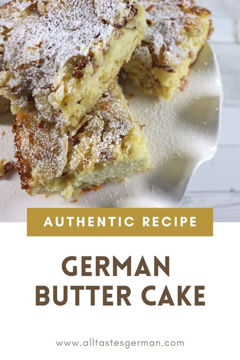 German Butter Cake Recipe, Hungarian Coffee Cake, German Cakes Traditional, German Butter Cake, German Coffee Cake, German Cakes Recipes, Traditional German Desserts, Easy German Recipes, German Pastries