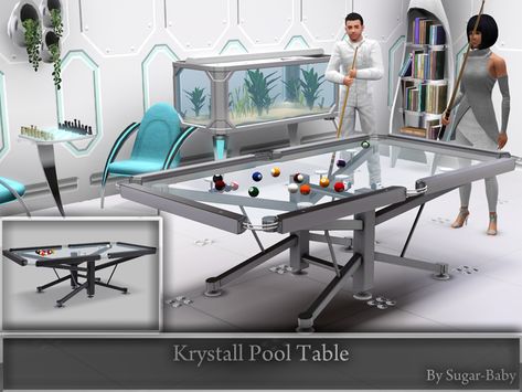 The Sims Resource - Krystall Pool Table Sims 4 Cc Functional Pool Table, Pool Table Sims 4 Cc, Sims 4 Pool Table Cc, Sims 4 Cc Bar Furniture, Sims4 Pool Cc, Sims 4 Pool Table, Sims 4 Pool, Bar Pool Table, Brunswick Pool Tables