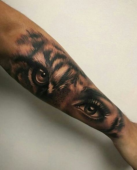 P i n t e r e s t | oshslambie ♡ Tiger Eyes Tattoo, Forearm Tattoo Women, Dope Tattoos For Women, Full Sleeve Tattoos, Stylist Tattoos, Best Sleeve Tattoos, Sleeve Tattoos For Women, Tiger Tattoo, Eye Tattoo