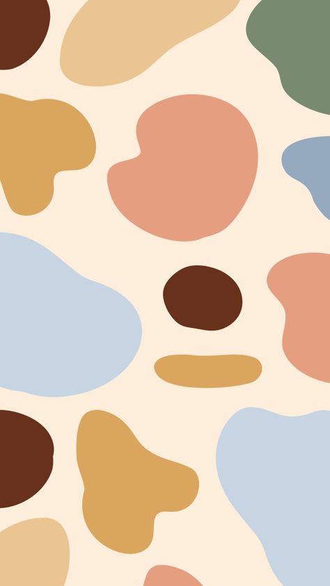 Irregular Shapes Design Patterns, Boho Abstract Art Wallpaper, Wavy Boho Wallpaper, Colorful Shapes Wallpaper, Abstract Shapes Wallpaper, Organic Shape Background, Shapes Wallpaper, Unique Iphone Wallpaper, Cute Backgrounds For Iphone