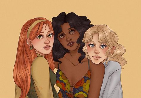 632 Me gusta, 17 comentarios - venice (@jarbirdart) en Instagram: "lily, mary, and marlene supremacy 😌 #fanart #maraudersera #harrypotter" Mary And Marlene, Marauders Fan Art, Mary Mcdonald, Harry Potter Headcannons, All The Young Dudes, Lily Evans, Harry Potter Marauders, Remus Lupin, Harry Potter Fan Art