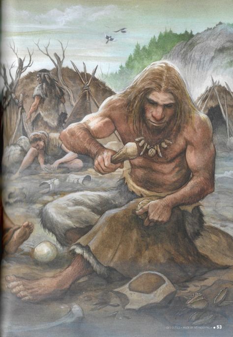 Neanderthal Art, Prehistoric Crafts, Prehistoric Clothing, Paleolithic Age, Stone Age People, Stone Age Man, Primitive Tribe, Pre History, Paleolithic Art