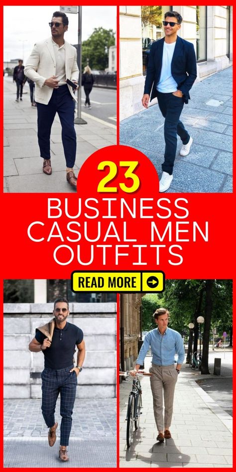 Men's Business Casual Attire - Blend Smart and Casual Seamlessly Formal With Jeans Men, Men’s Work Outfits 2024, Men Spring Outfits Classy, Summer Men’s Business Casual, Smart Casual Men Outfit Work Office, Modern Business Casual Men, Smart Casual Men Outfit 2024, Mens Smart Summer Outfits, Mens Summer Business Casual