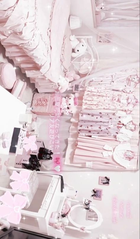 Jirai Kei Room, Pink Room Decor, Jirai Kei, Bedding Inspiration, Room Goals, Pretty Room, Kawaii Room, Room Planning, Room Makeover Bedroom