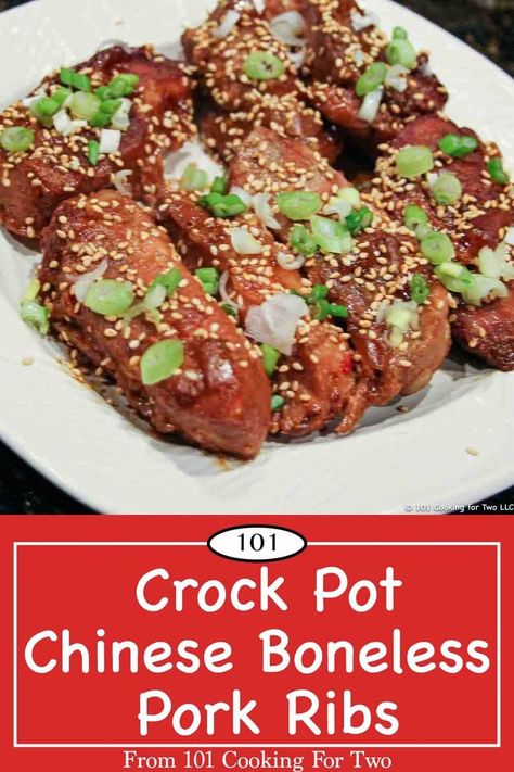 These crock pot Chinese boneless pork ribs are tender and tasty for that simple casual dining meal. Just follow these easy step by step photo instructions. Boneless Country Style Pork Ribs Crockpot Recipes For, Boneless Pork Ribs Crockpot Asian, Boneless Pork Rib Recipes Crock Pots, Crock Pot Boneless Ribs, Boneless Pork Ribs Crockpot, Crock Pot Chinese, Takeout At Home, Tenderloin Sandwich, Boneless Pork Ribs