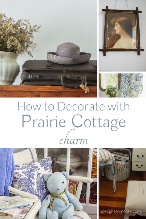 Fifl O'Neill's book Romantic Prairie Cottage Style on A Delightsome Life Prairie Style Decorating, Prairie Style Decor, Prairie Style Interior, Cottage House Decor, Vintage Home Decor Eclectic, Robeson Design, Cast Iron Beds, Modern Prairie, Repurposed Decor