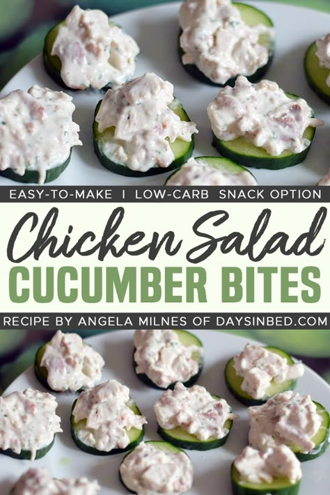 Chicken Salad Cucumber Bites, Salad Cucumber, Low Carb Low Fat Recipes, Baking Powder Uses, Cucumber Bites, Medicine Tips, No Carb Recipes, Best Low Carb Recipes, Low Carb Low Sugar