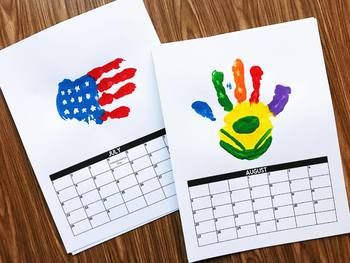 Handprint Calendar 2019 - Editable Handprint Calendar 2023, Hand Print Calendar, Infant Projects, Snowman Writing Activities, Drawing Calendar, Candy Cane Science, Handprint Calendar, Snowman Writing, Winter Writing Prompts