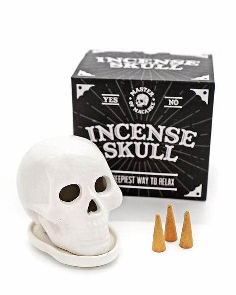 Bp House, Cone Incense Burner, Gothic Decor Bedroom, Skull Top, Cone Incense, Incense Burner Holder, Mobile Home Decorating, Sandalwood Incense, Incense Cone