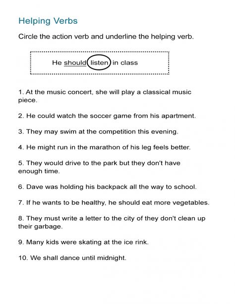 Helping Verbs Activities, Linking Verbs Worksheet, Helping Verbs Worksheet, Action Verbs Worksheet, Verbs Poster, Verb To Have, Verbs Worksheet, Linking Verbs, Main Verbs