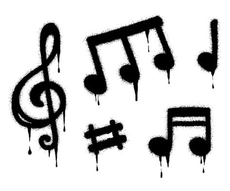 Graffiti Music Notes, Graffiti Music Art, Spray Paint Can Drawing, Spray Paint Ideas Graffiti, Guitar Graffiti, Spray Paint Designs, Graffiti Jeans, Grunge Logo, Music Graffiti