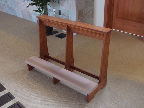 5 Best Prayer Benches / Prayer Kneeler - Ideas on Foter Prayer Kneeler, Church Furniture, Blue Prints, Bench Plans, Single Sofa Chair, Home Altar, Good Prayers, Armchair Design, Upholstered Bench