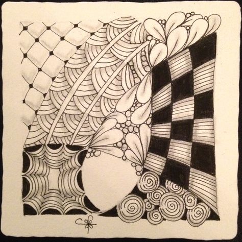 Zentangle Tiles, Tangle Art, Tangled, Tile, Doodles, Abstract Artwork, Felt, The Originals, Pattern