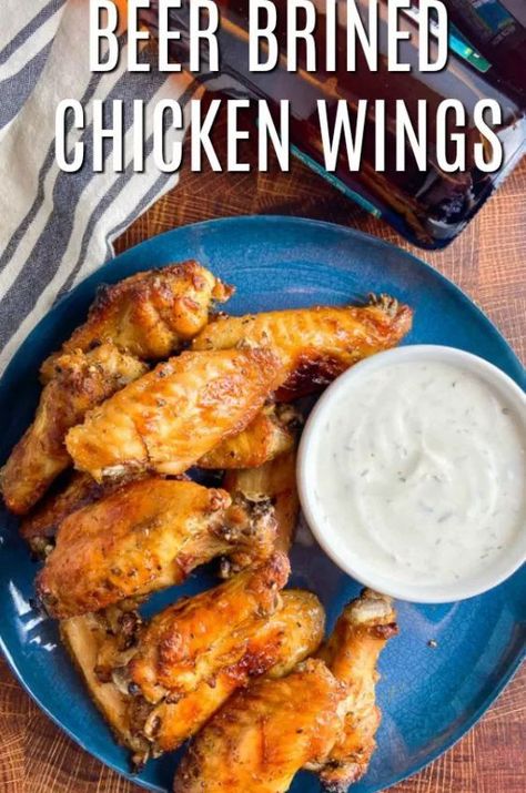 Brine For Chicken Wings Recipe, Brine For Chicken Wings, Cajun Wings, Grilled Chicken Wings Recipe, Wings Recipe Baked, Brined Chicken, Lemony Chicken, Wing Sauce Recipes, Smoked Chicken Wings