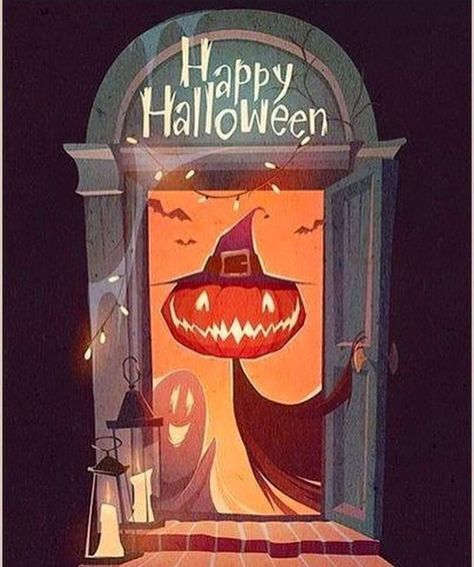 Happy Halloween 🎃 Halloween Posters, Halloween Illustrations, Halloween Art Projects, Witchy Halloween, Carte Halloween, Creepy Halloween Decorations, Card Background, Halloween Greetings, Halloween Tags