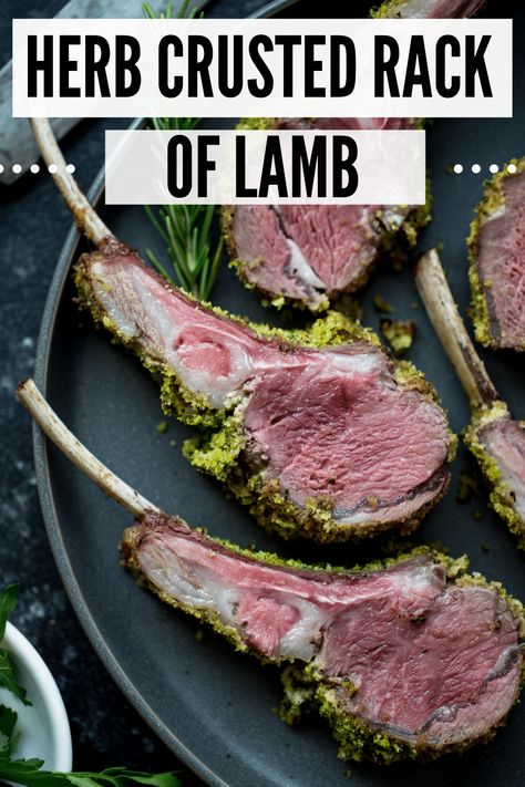 Herb Crusted Rack of Lamb is an easy and flavor forward protein to make for your next healthy dinner. This recipe from Kroll's Korner is simple and pairs nicely with a veggie and whole grain! #lamb #ad #nourishwithlamb @nourishwithlamb Herb Crusted Rack Of Lamb, Crusted Rack Of Lamb, Low Fat Dinner, Lamb Meatballs, Rack Of Lamb, Weeknight Dinner Recipe, Lamb Recipes, Fresh Thyme, Cooking Kitchen