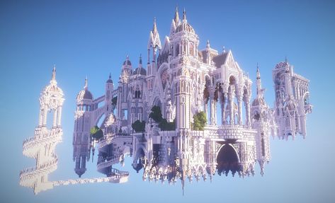 Minecraft Sky Base, Minecraft Sky, Minecraft Palace, Minecraft Tower, Minecraft Kingdom, Minecraft Interior, Minecraft Interior Design, Bangunan Minecraft, Spatial Awareness