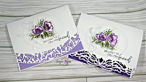 Elegant Border Dies Stampin Up Cards, Elegant Borders Dies, Diy Cards For Friends, Diy Watercolor Cards, Beautiful Borders, Card For A Friend, Homemade Birthday Cards, Watercolor Card, Elegant Cards