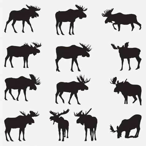 Elk Silhouette, Moose Silhouette, Moose Decor, Wood Burning Patterns, Animal Silhouette, Scroll Saw Patterns, Stencil Art, Scroll Saw, Silhouette Machine