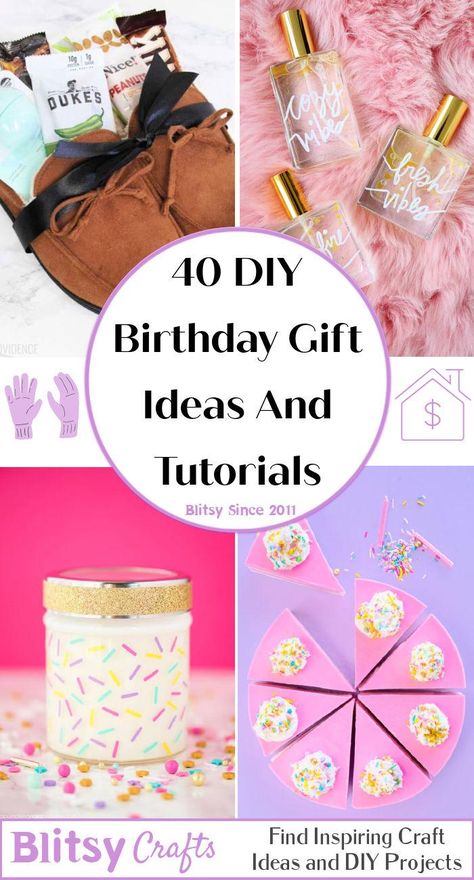 40 Homemade DIY Birthday Gifts Easy to Make Fast And Easy Diy Birthday Gifts, Birthday Gift Display Ideas, Crafty Bday Gifts, Easy Cricut Birthday Gifts, Moms Birthday Gift Ideas Diy, Best Friend Birthday Gift Ideas Homemade, Diy Birthday Gift For Sister, Last Minute Diy Birthday Gifts, Birthday Gift For Mom Diy