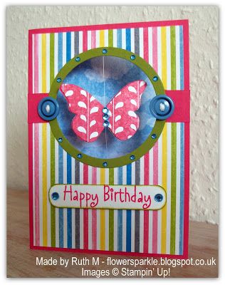 Spinner Cards Ideas, Spinner Cards Tutorial How To Make, Spinning Card, August Sketch, Happy Birthday Butterfly, Spinner Cards, Birthday Butterfly, Scrappy Cards, Spinner Card