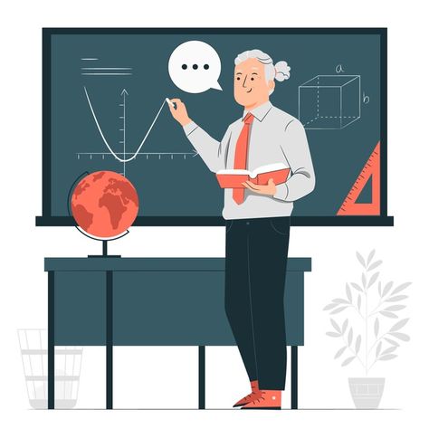 Teachers Illustration, History Subject, Physics Teacher, Illustration Story, Corporate Presentation, Concept Illustration, Instagram Frame, School Themes, Line Illustration