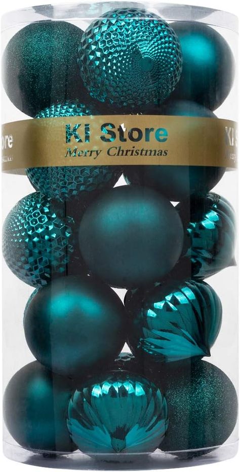 Teal Christmas Decorations, Teal Christmas Tree, Christmas Tree Colour Scheme, Christmas Tree Decorating Ideas, Types Of Christmas Trees, Teal Christmas, Peacock Christmas, Turquoise Christmas, Christmas Color Palette