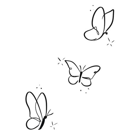 three butterfly design Three Butterfly Tattoo Designs, Three Butterfly Tattoo, Butterfly Line Tattoo, Three Butterflies Tattoo, 3 Butterfly Tattoo, Minimalistic Butterfly, Line Tattoo Designs, Tattoos For Dad, Butterfly Line Art