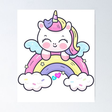 Get my art printed on awesome products. Support me at Redbubble #RBandME: https://www.redbubble.com/i/poster/unicorn-lover-stickers-by-Tycoonn/163117749.LVTDI?asc=u Back To School Art, Fluffy Clouds, Sparkling Stars, Unicorn Lover, Anime Stickers, Journal Gift, Girls Prints, Art Clothes, Mask For Kids