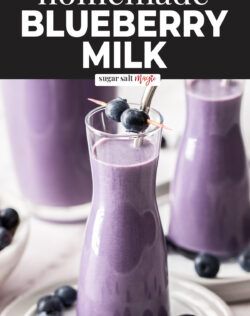 Blueberry Milkshake, Blueberry Milk, Blueberry Syrup, Milk Syrup, Blueberry Juice, Sweet Treats Desserts, Nut Milk Bag, Anti Oxidants, Glass Milk Bottles