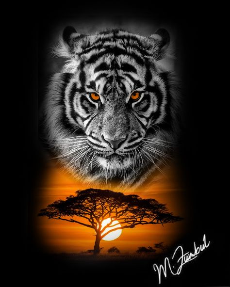 Tiger Tattoo With Background, Bengal Tiger Tattoo, Jungle Woman, Candle Tattoo Design, Mens Tiger Tattoo, Arm Cover Up Tattoos, Orange Tattoo, Tiger Tattoo Sleeve, Angry Tiger