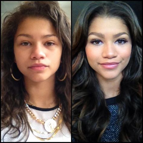 Baddie Without Makeup, Zendaya Without Makeup, Zendaya No Makeup, Zendaya Makeup, Models Without Makeup, Celebs Without Makeup, Natural Prom Makeup, Hair Curling Tips, Makeup Hacks Beauty Secrets