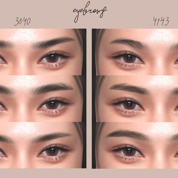 Asian Eyebrows, Sims Makeup, Cc Makeup, Sims 4 Cc Eyes, The Sims 4 Skin, Makeup Cc, Play Sims 4, The Sims 4 Pc, Pelo Sims