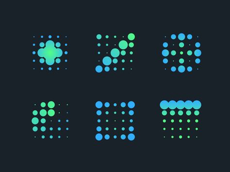 Abstract icons declinaison Abstract Icon Design, Abstract Icons, Dot Icon, Conference Design, Technology Icon, Ui Design Inspiration, Ui Elements, Dots Design, Typography Logo