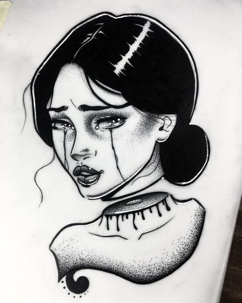 Drawing Person, Creepy Tattoos, Next Tattoo, Girly Tattoos, Tattoo Flash Art, Flash Art, Tattoo Design Drawings, Black Tattoos, Body Art