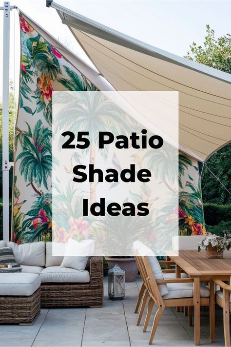 Explore budget-friendly patio shade ideas to create a comfortable outdoor space without breaking the bank. From DIY patio covers to creative shade solutions, we've gathered a variety of affordable options for transforming your patio into a cool and inviting retreat. Whether you're looking for stylish patio coverings or simple shading solutions, these patio shade ideas on a budget are sure to inspire your next outdoor project. Shade For Terrace, Diy Patio Shade Ideas Budget, Patio With Sunsail, Side Yard Shade Ideas, Creating Shade On Patio, Coolaroo Shade Ideas, Patio With Umbrella Ideas, Create Shade In Backyard, Patio Shade Ideas On A Budget