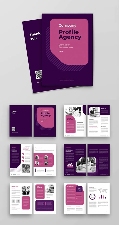 Company Profile Brochure Template EPS, INDD - 12 pages Company Profile Design Creative, Company Profile Design Layout, Modern Brochure Design, Company Profile Design Templates, Company Profile Brochure, Ebook Template Design, Marketing Portfolio, Brochure Design Layouts, Profile Template