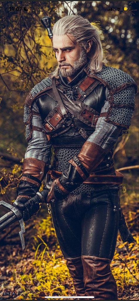 Geralt Cosplay, Geralt Of Rivia Cosplay, Witcher Cosplay, The White Wolf, The Witcher Geralt, Rugged Boots, Geralt Of Rivia, Gaming Tips, Wild Hunt