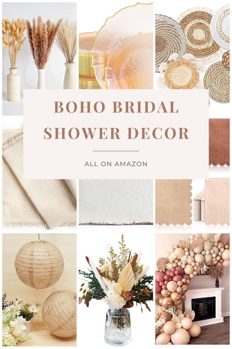 Boho Bachelorette Party Decorations, Boho Chic Bridal Shower Ideas, Boho Shower Decor, Diy Bridal Shower Decor, Bridal Shower Backyard, Brunch Outdoor, Bridal Shower Centerpieces Diy, Chic Bachelorette, Boho Bridal Shower Decorations