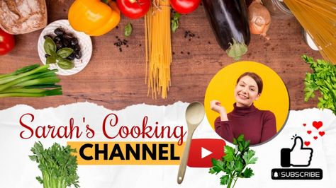 80,510+ Free Templates for 'Youtube cooking channel banner' Youtube Banner Kitchen, Youtube Banner Cooking Channel, Cooking Banner For Youtube, Youtube Banner Photo, Channel Banner, Youtube Cooking, Food Factory, Cooking Photos, Youtube Banner Backgrounds