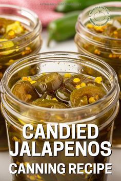 Candied jalapeño peppers — sometimes referred to as “cowboy candy” — make a great pantry staple for adding flavor to a variety of recipes. This easy canning recipe calls for the water bath method, making it perfect for beginning canners. Combining sliced jalapenos with sugar helps to tone down the spicy flavor of the peppers, creating a condiment that can be used in numerous ways. Plus, it’s a great way to preserve some of the garden harvest, if you’re growing your own hot peppers. Candied Peppers Canned, Candied Banana Peppers, Cowboy Candy Jalapenos Canning Recipes, Canning Hot Peppers, Pickled Hot Peppers, Sweet Pepper Recipes, Canned Jalapenos, Candied Jalapenos, Cowboy Candy